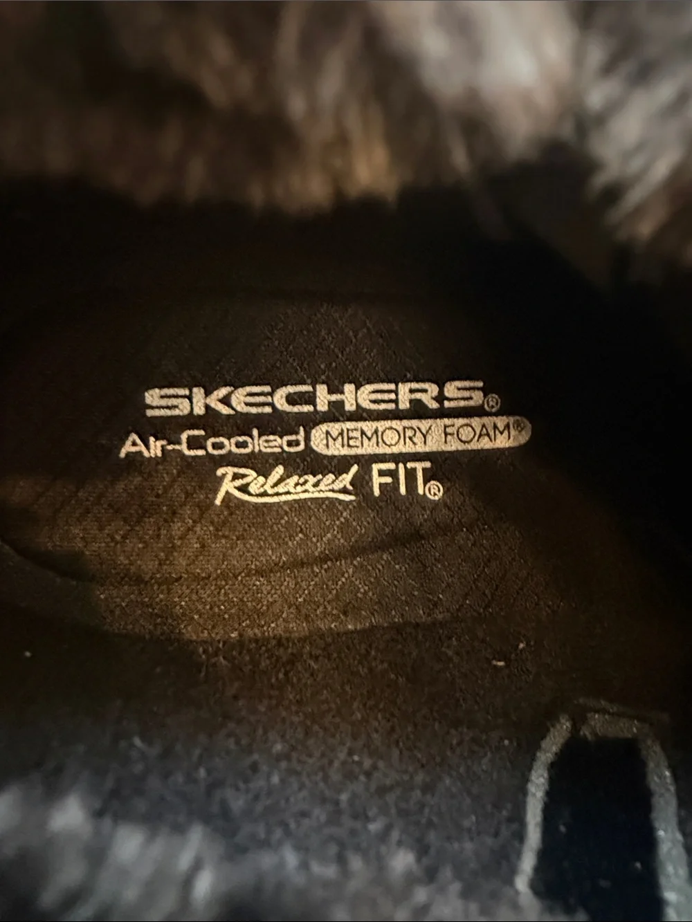 Skechers Black Faux-Fur Zip Ankle Boots